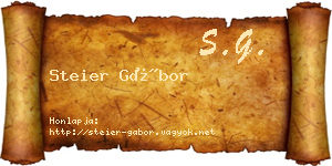 Steier Gábor névjegykártya