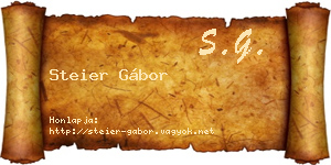 Steier Gábor névjegykártya
