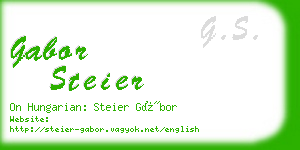 gabor steier business card